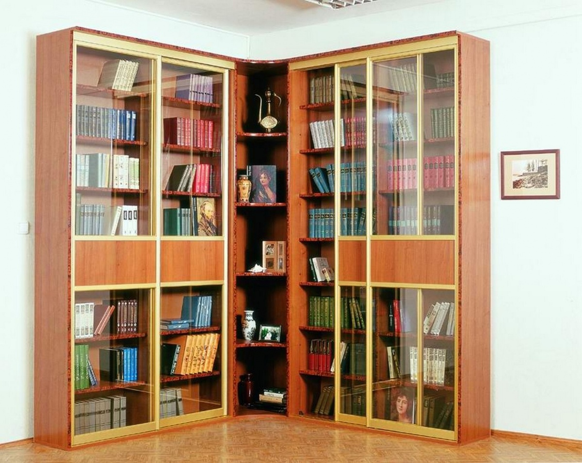 Угловой книжный шкаф-купе "Тунис" - фото 1